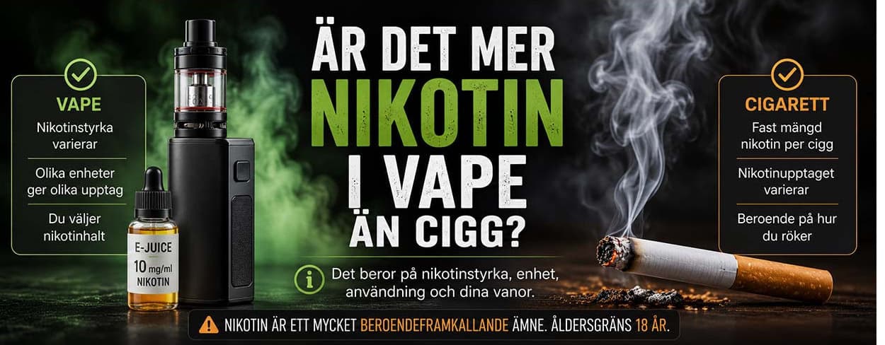 Är Det Mer Nikotin i Vape än Cigg?