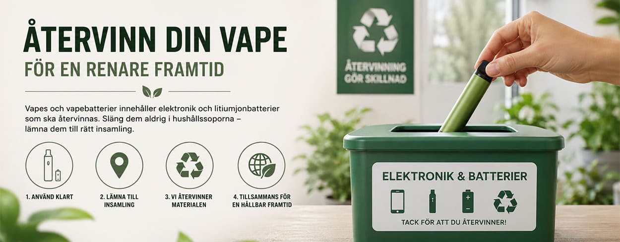 Hur återvinner man en vape i Sverige?