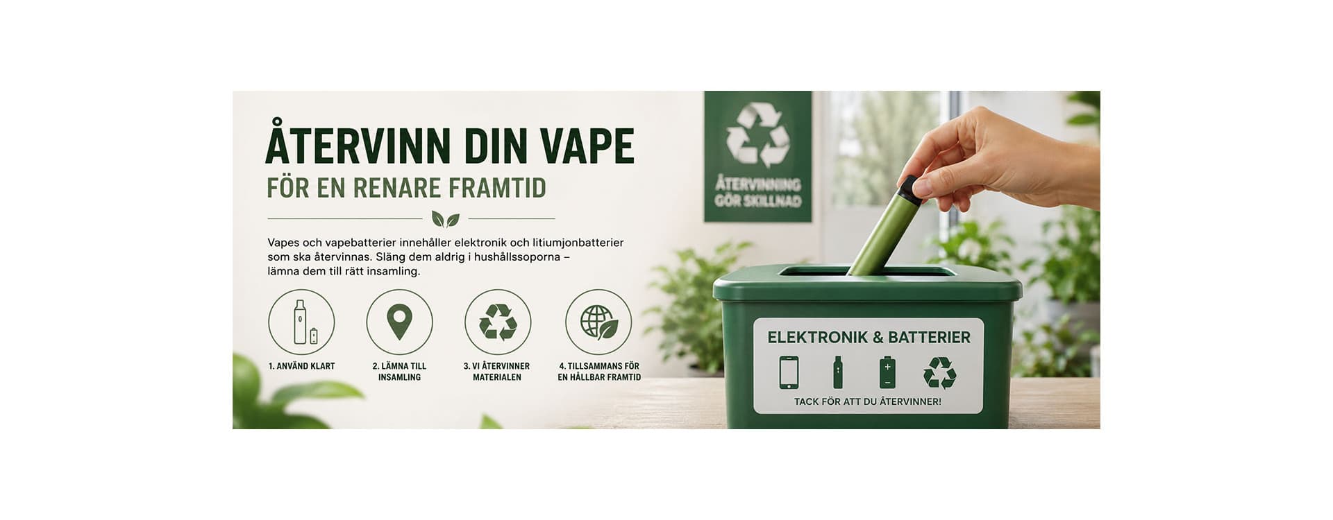 Hur återvinner man en vape i Sverige?