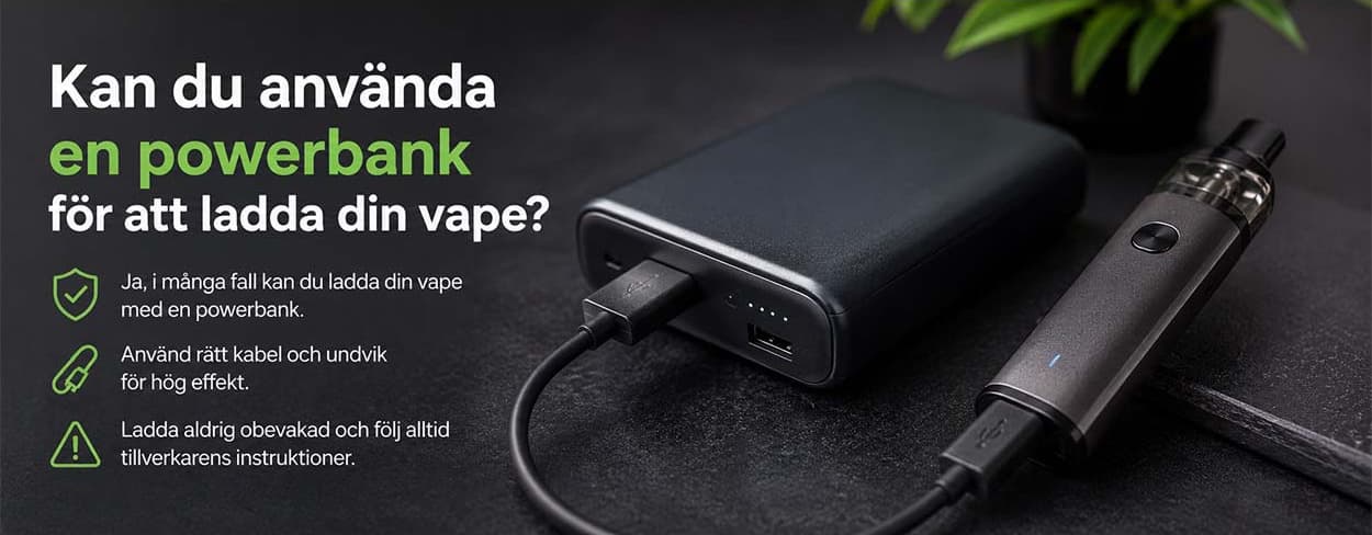 Kan du använda en power bank för att ladda din vape?