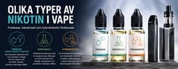 Olika typer av nikotin i vape – freebase, nikotinsalt och hybridnikotin