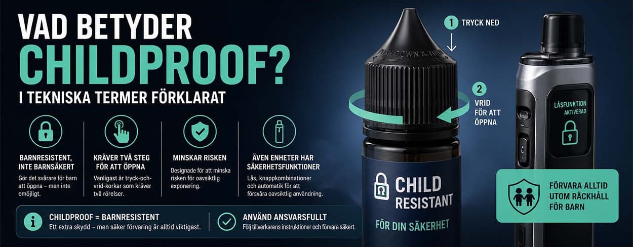 Vad betyder childproof i tekniska termer?