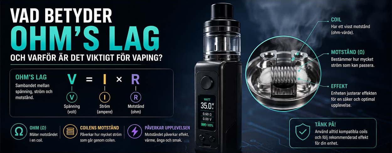 Vad betyder Ohm's lag och varför är det viktigt för vaping?