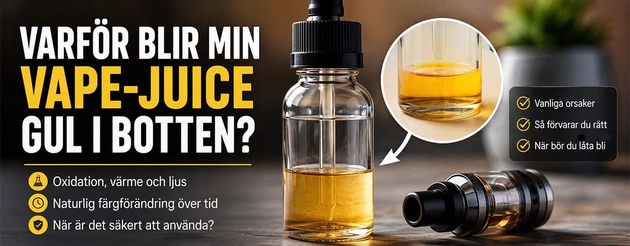 Varför Blir Min E-juice Gul i Botten?