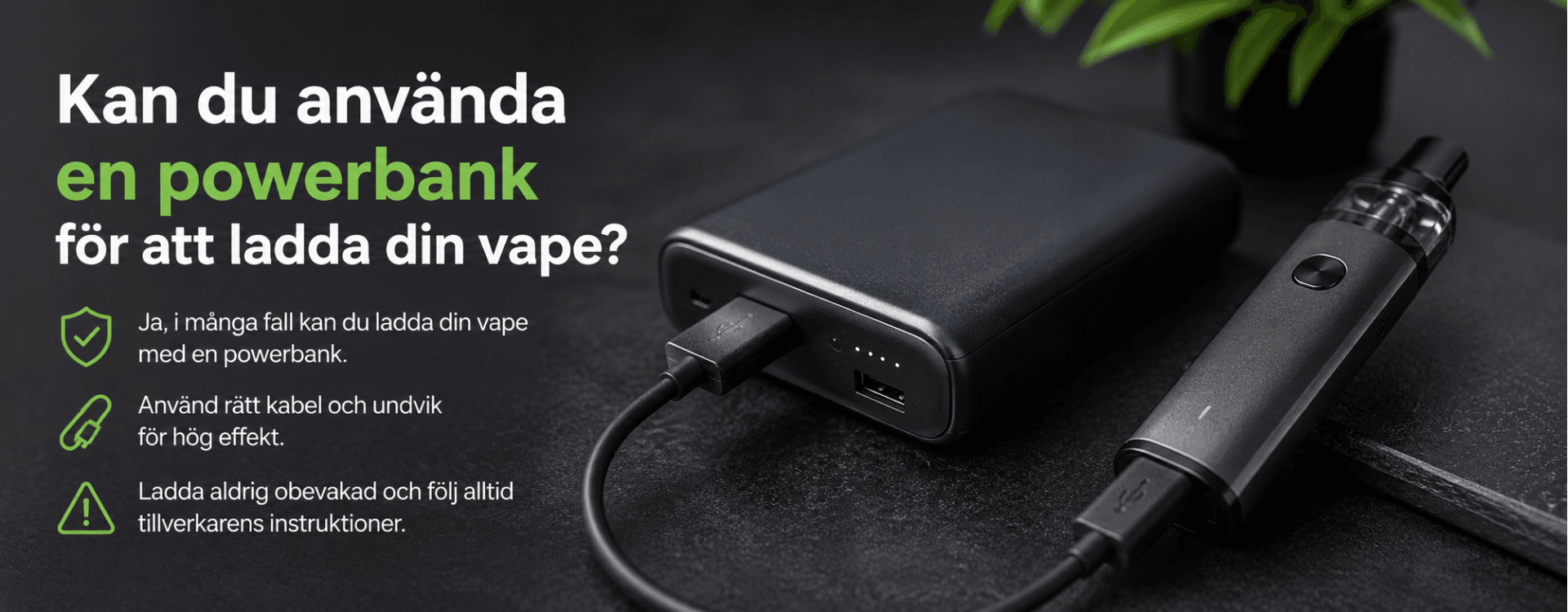 Kan du använda en power bank för att ladda din vape?