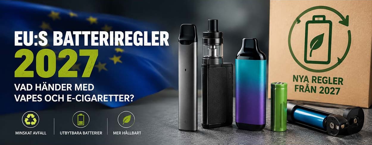 Kommer EU nya batteriregler att förändra vape-marknaden 2027? Kommer EU nya batteriregler att förändra vape-marknaden 2027?