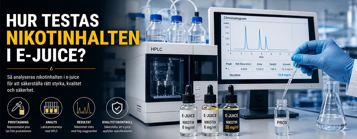 Hur testas nikotinhalten i e-juice? Hur testas nikotinhalten i e-juice?