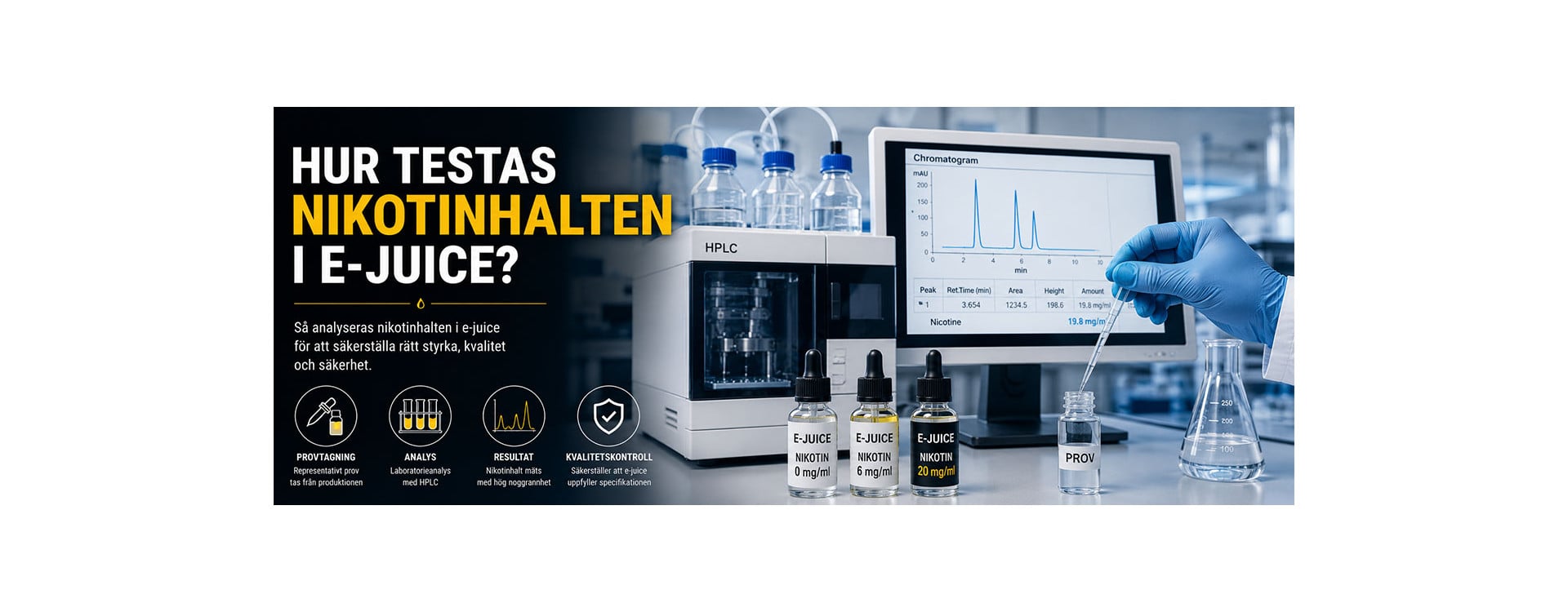 Hur testas nikotinhalten i e-juice? Hur testas nikotinhalten i e-juice?