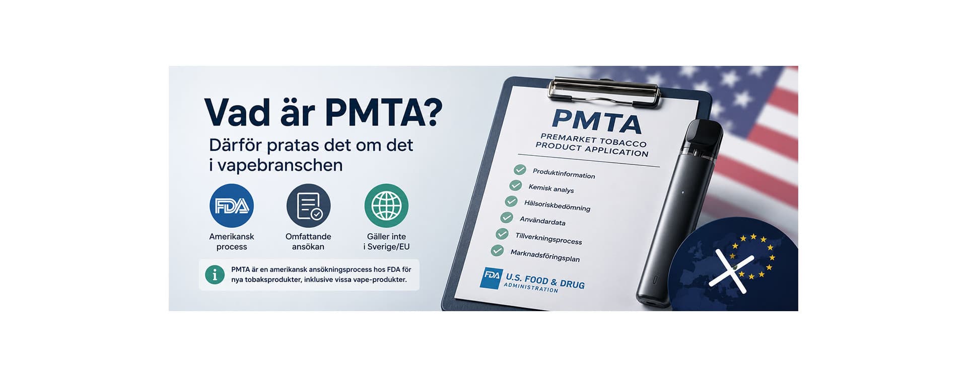 Vad är PMTA och varför pratas det om i vapebranschen? Vad är PMTA och varför pratas det om i vapebranschen?
