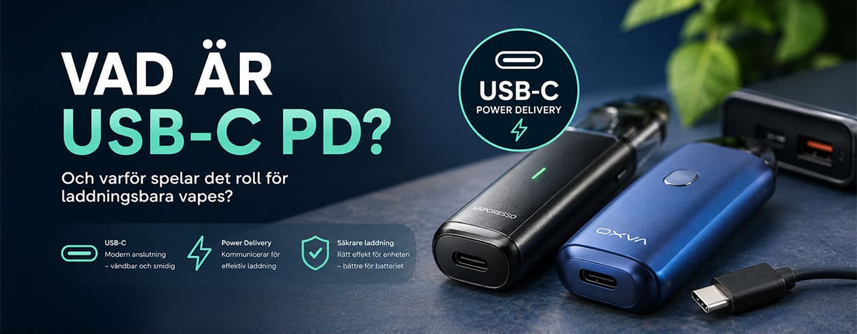 Vad är USB-C PD och varför spelar det roll för laddningsbara vapes? Vad är USB-C PD och varför spelar det roll för laddningsbara vapes?
