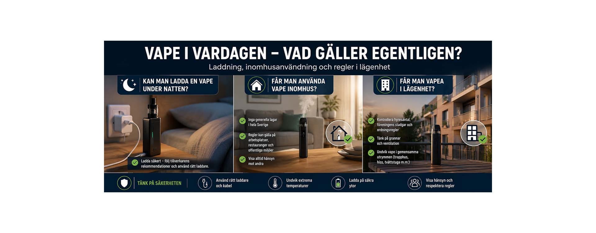 Vanliga frågor om vape i vardagen – laddning, inomhusanvändning och regler Vanliga frågor om vape i vardagen – laddning, inomhusanvändning och regler
