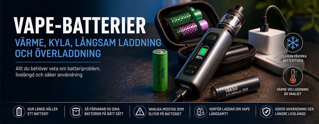Common Problems with Vape Batteries – Heat, Cold, Slow Charging, and Overcharging Common Problems with Vape Batteries – Heat, Cold, Slow Charging, and Overcharging