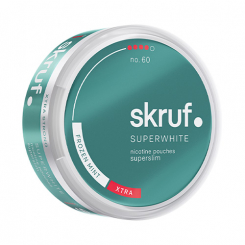 Skruf Superwhite No.60 Frozen Mint Superslim Xtra Strong Portion