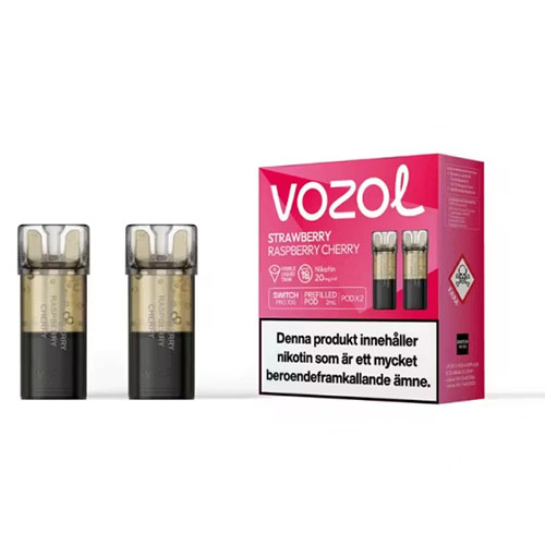 Vozol Switch Pods 20mg (2-pack) Vozol Switch pods 2-pack 20 mg strawberry raspberry cherry