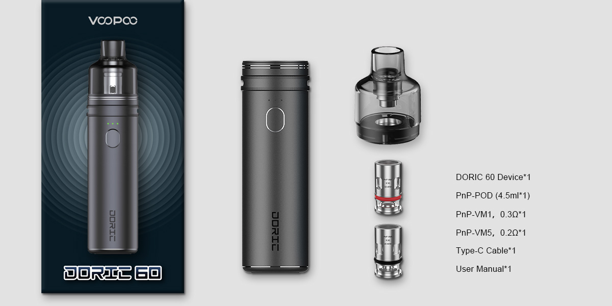 VooPoo Doric 60 Packing List