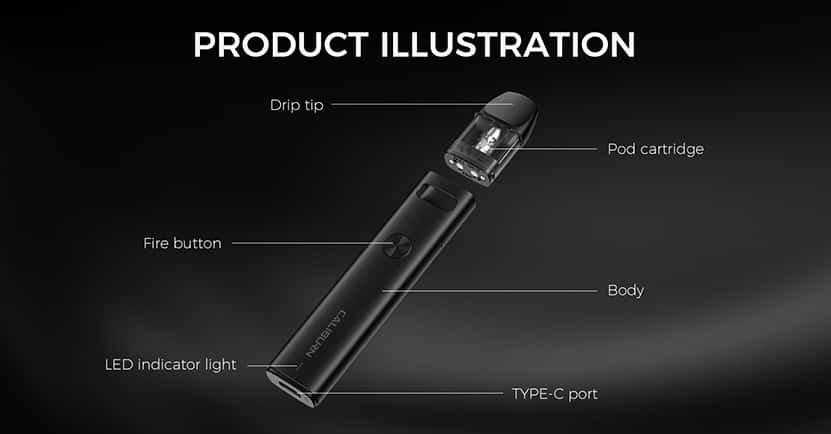 Uwell Caliburn A2 design
