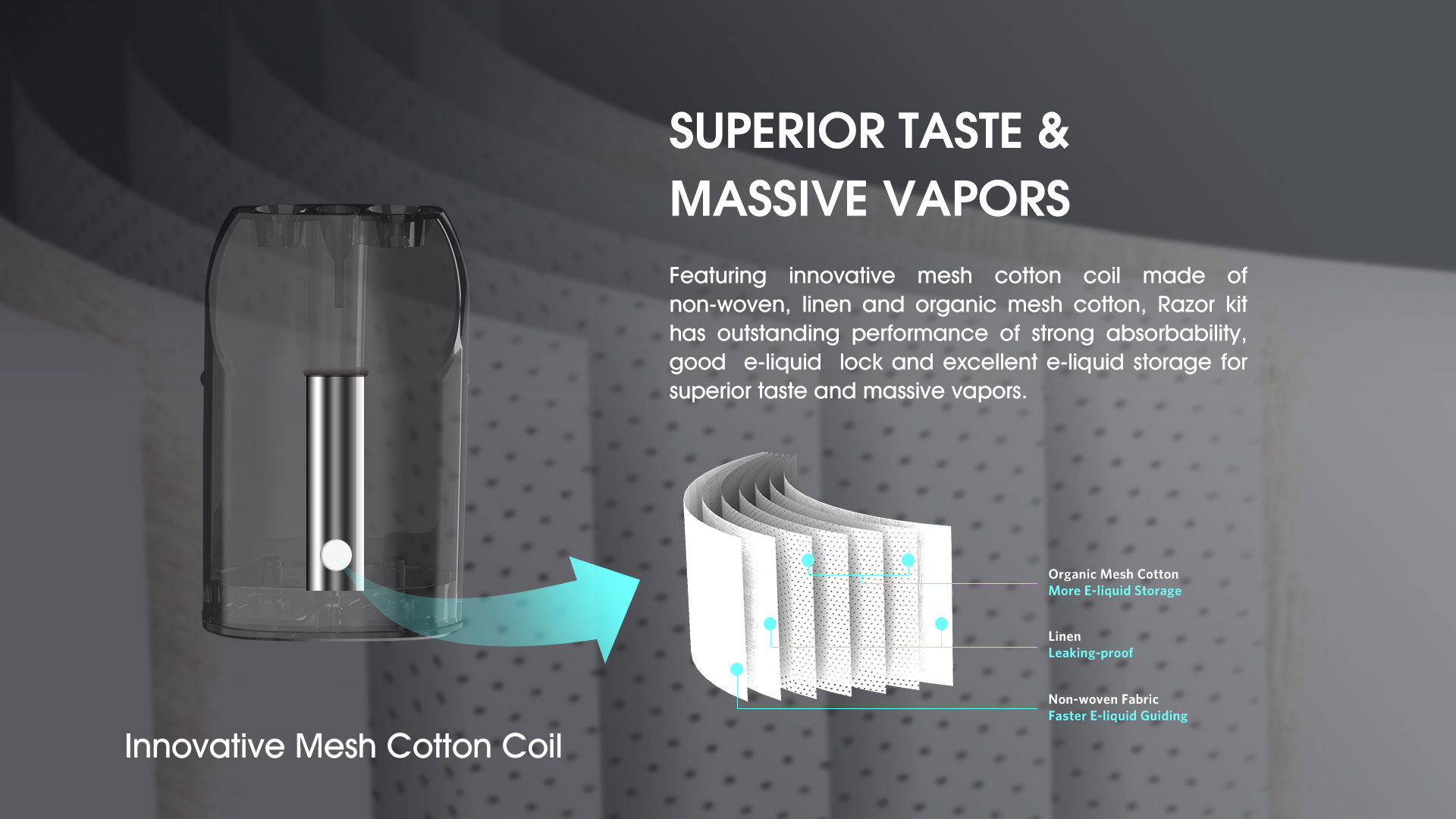 Vaptio Razor Pod egenskaper