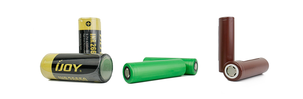 Batterier - 18650, 26650, 20700, 21700