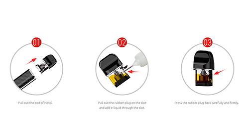 Hur du fyller på e-juice i din novo pod