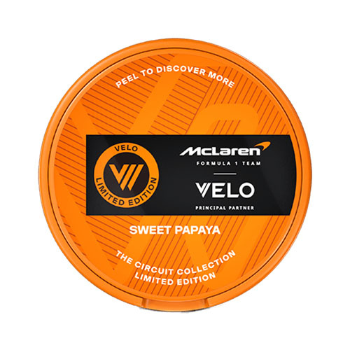 VELO McLaren Sweet Papaya Vitt Snus