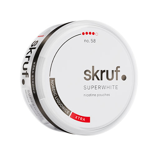 Skruf Superwhite No.58 Nordic Liquorice Xtra Strong Slim
