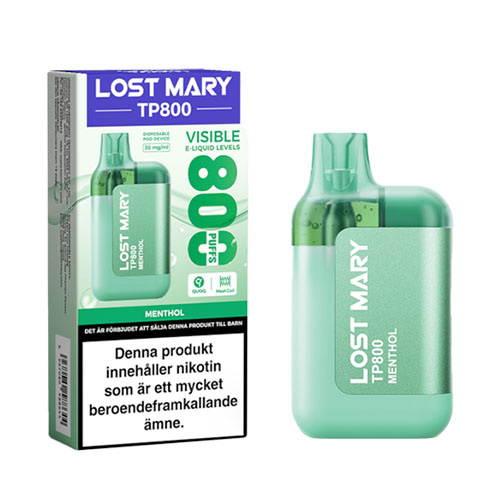 Lost Mary TP800 Eng�ngs Vape, Menthol