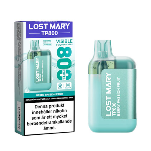 Lost Mary TP800 Eng�ngs Vape, Berry Passion Fruit