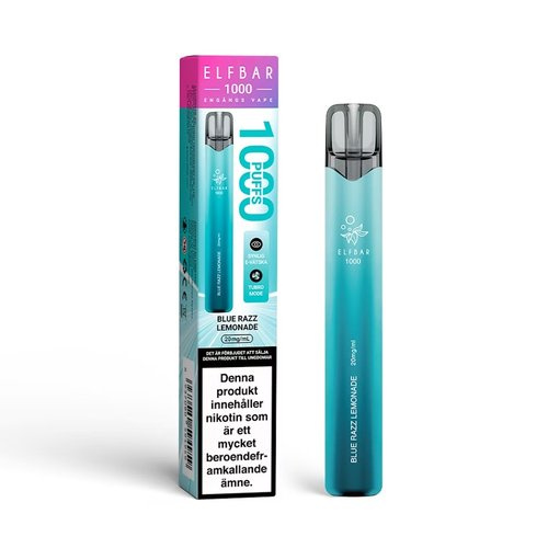 Elf Bar 1000 Eng�ngs Vape, Blue Razz Lemonade