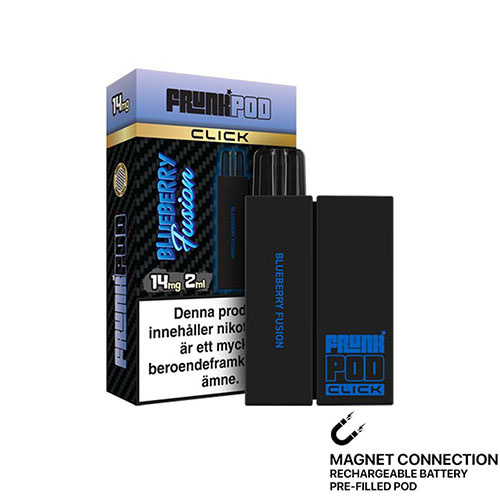 frunk pod click mesh kit blueberry fusion vape och f�rpackning