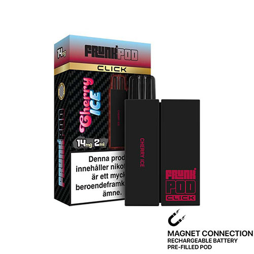frunk pod click mesh kit cherry ice vape och f�rpackning