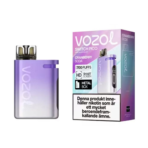 vozol switch pico kit cranberry soda enhet & f�rpackning