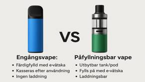 Skillnaden mellan engångsvape och påfyllningsbar vape